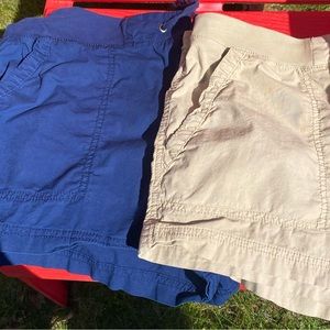 Tan and Blue Shorts (2 shorts lot) by Ana - size 14